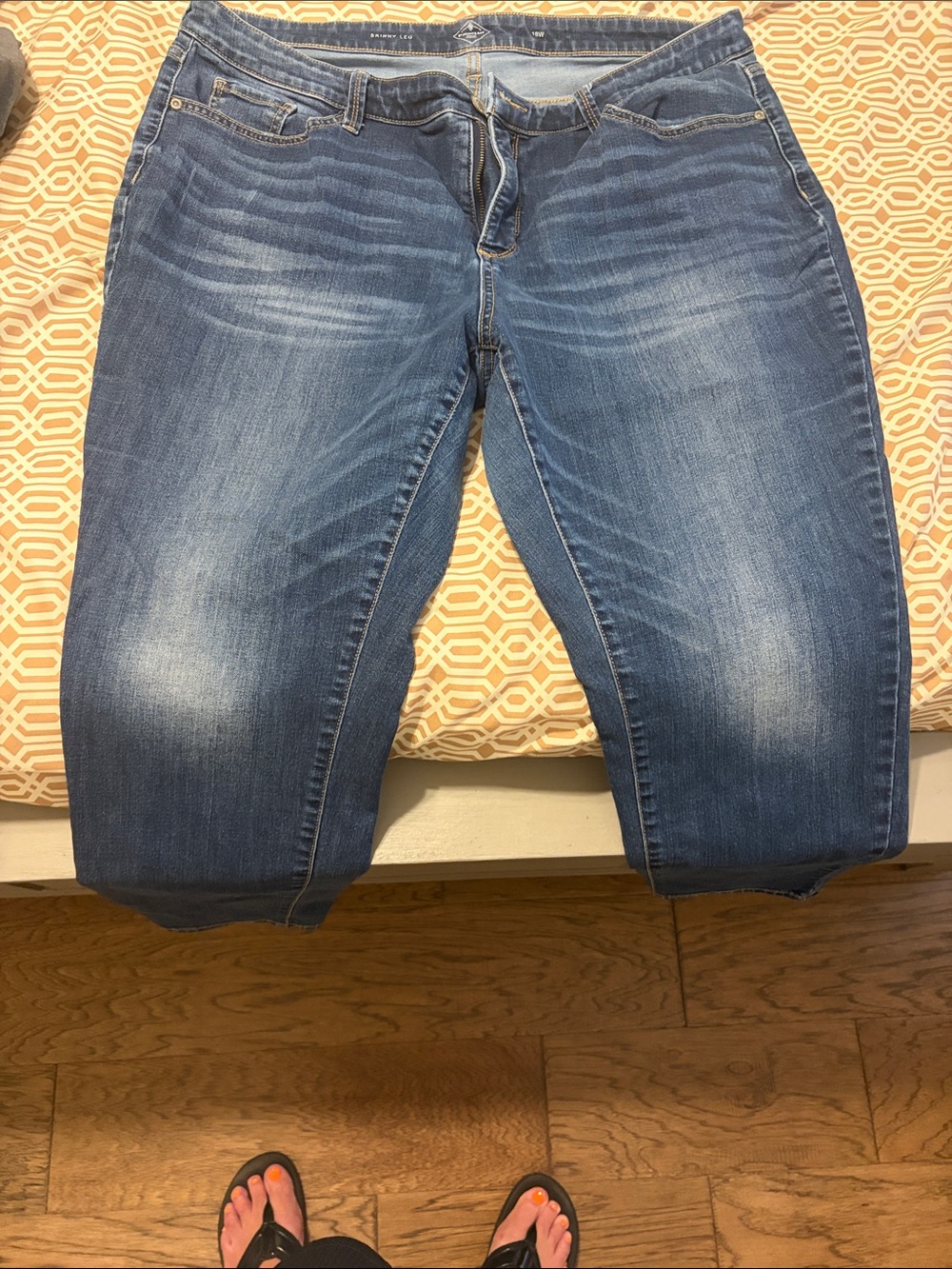 St. John's Bay Women's Skinny Jeans in Blue Wash